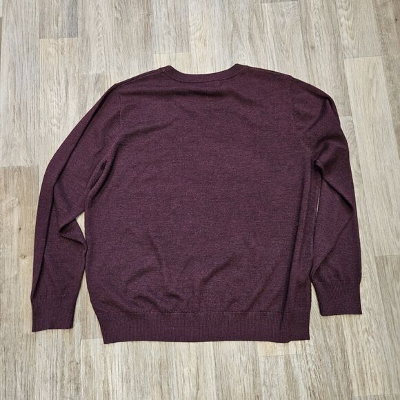 Paloma Merino Wool Crewneck Sweater Womens XXLP Maroon Red Quiet Luxury Capsule - Picture 5 of 9